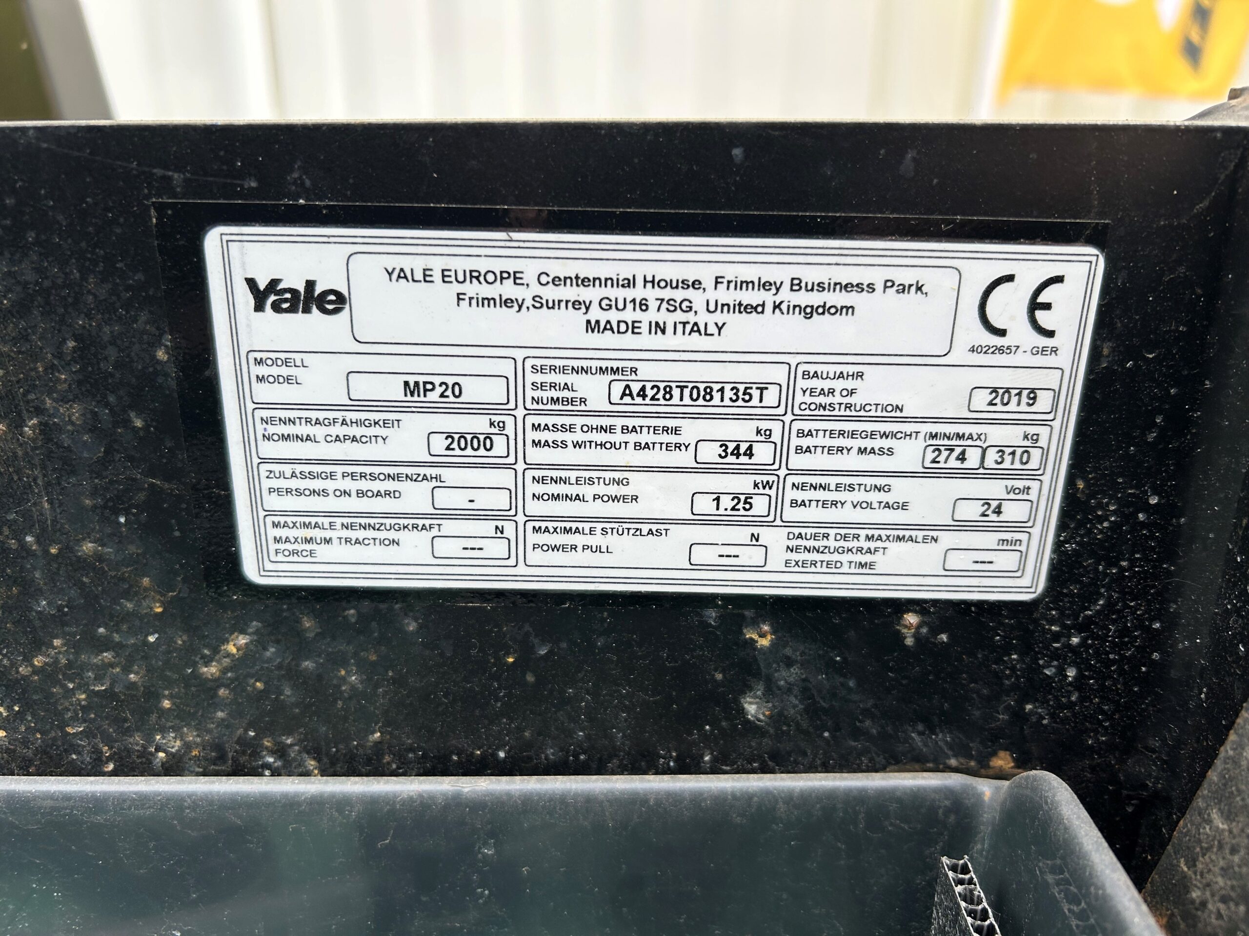 YALE MP20 – Bild 6