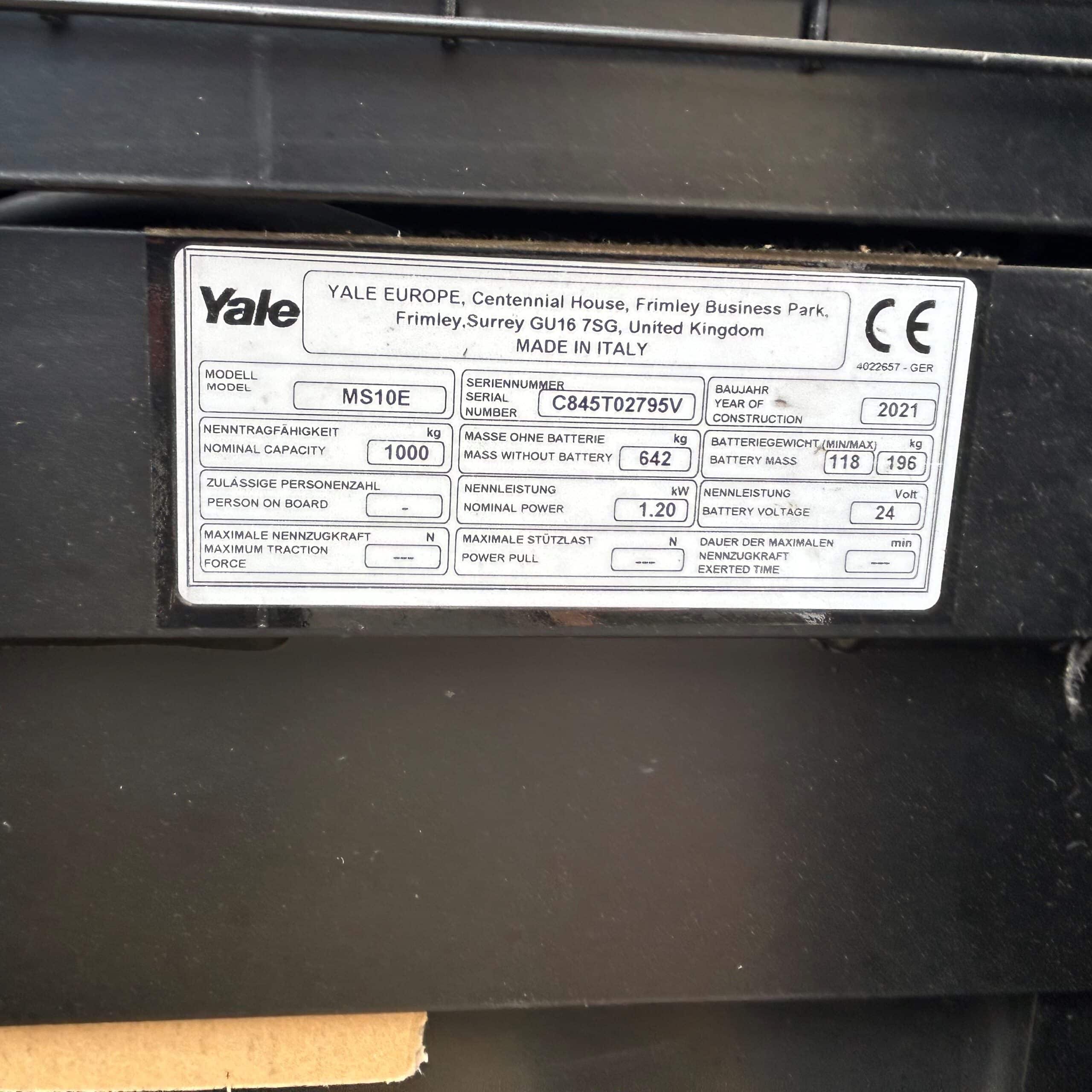 YALE MS10E – Bild 6